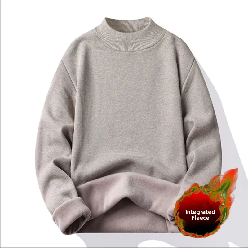 Мужской вязаный свитер Thiened Fce на подкладке с высоким воротником, зимний теплый свободный крой, цветной базовый слой irt
Мужской вязаный свитер Thiened Fce на подкладке с высоким воротником, зимний теплый свободный крой, цветной базовый слой irt