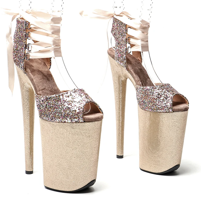 Leecabe 23CM / 9inches Glitter fashion Small open toe Platform High Heels Sandals Pole Dance shoes
Leecabe 23CM / 9inches Glitter fashion Small open toe Platform High Heels Sandals Pole Dance shoes
