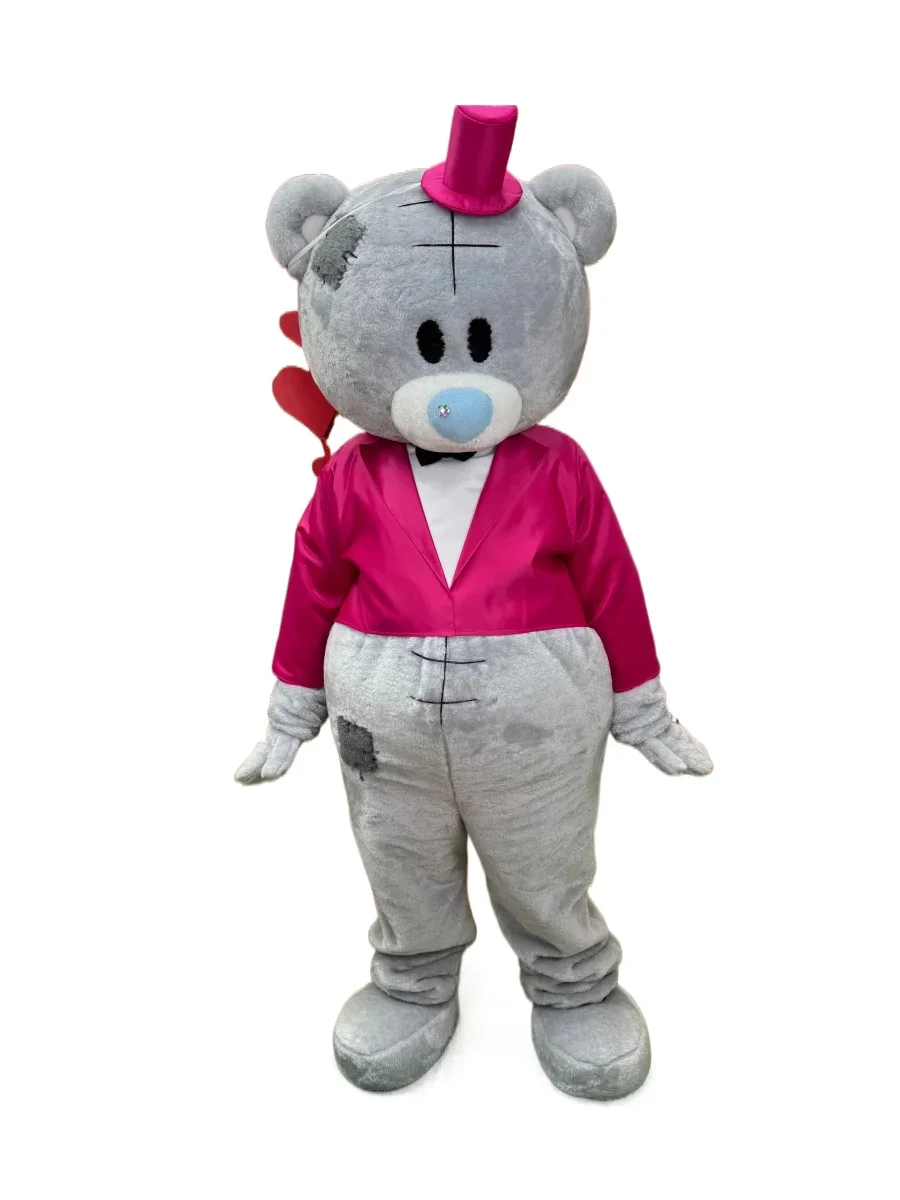 Adult Grey Bear Mascot Costume with Rose Red Tailcoat Cartoon Character Outfit for Birthday Carnival Party Events
Adult Grey Bear Mascot Costume with Rose Red Tailcoat Cartoon Character Outfit for Birthday Carnival Party Events