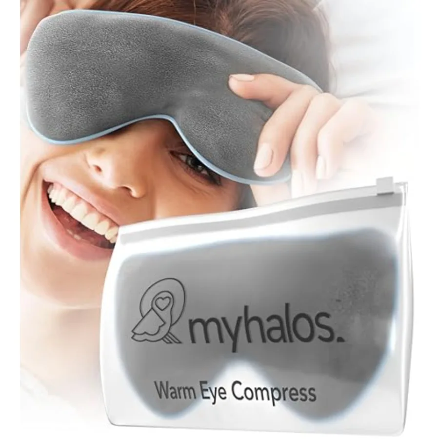 MyHalos® Heated Eye Mask for Dry Eyes - Steam Warm Compress for Eyes - Remove Styes, Chalazion Therapy Warming and Heating Pad
MyHalos® Heated Eye Mask for Dry Eyes - Steam Warm Compress for Eyes - Remove Styes, Chalazion Therapy Warming and Heating Pad