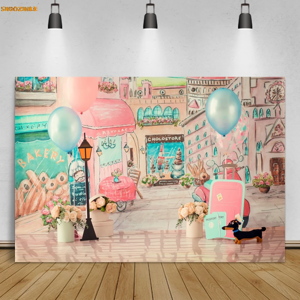 Pink Balloons Watercolor City Shop Street Birthday Party Baby Portrait Photo Background Photography Backdrop Photostudio
Pink Balloons Watercolor City Shop Street Birthday Party Baby Portrait Photo Background Photography Backdrop Photostudio