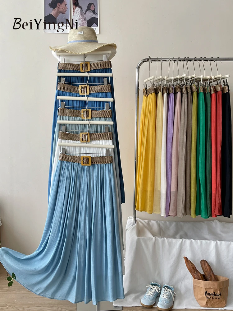 Beiyingni 2025, новая трендовая французская женская юбка трапециевидной формы, пляжная праздничная однотонная хлопково-льняная макси-юбка в стиле бохо с поясом в стиле ретро Faldas
Beiyingni 2025, новая трендовая французская женская юбка трапециевидной формы, пляжная праздничная однотонная хлопково-льняная макси-юбка в стиле бохо с поясом в стиле ретро Faldas