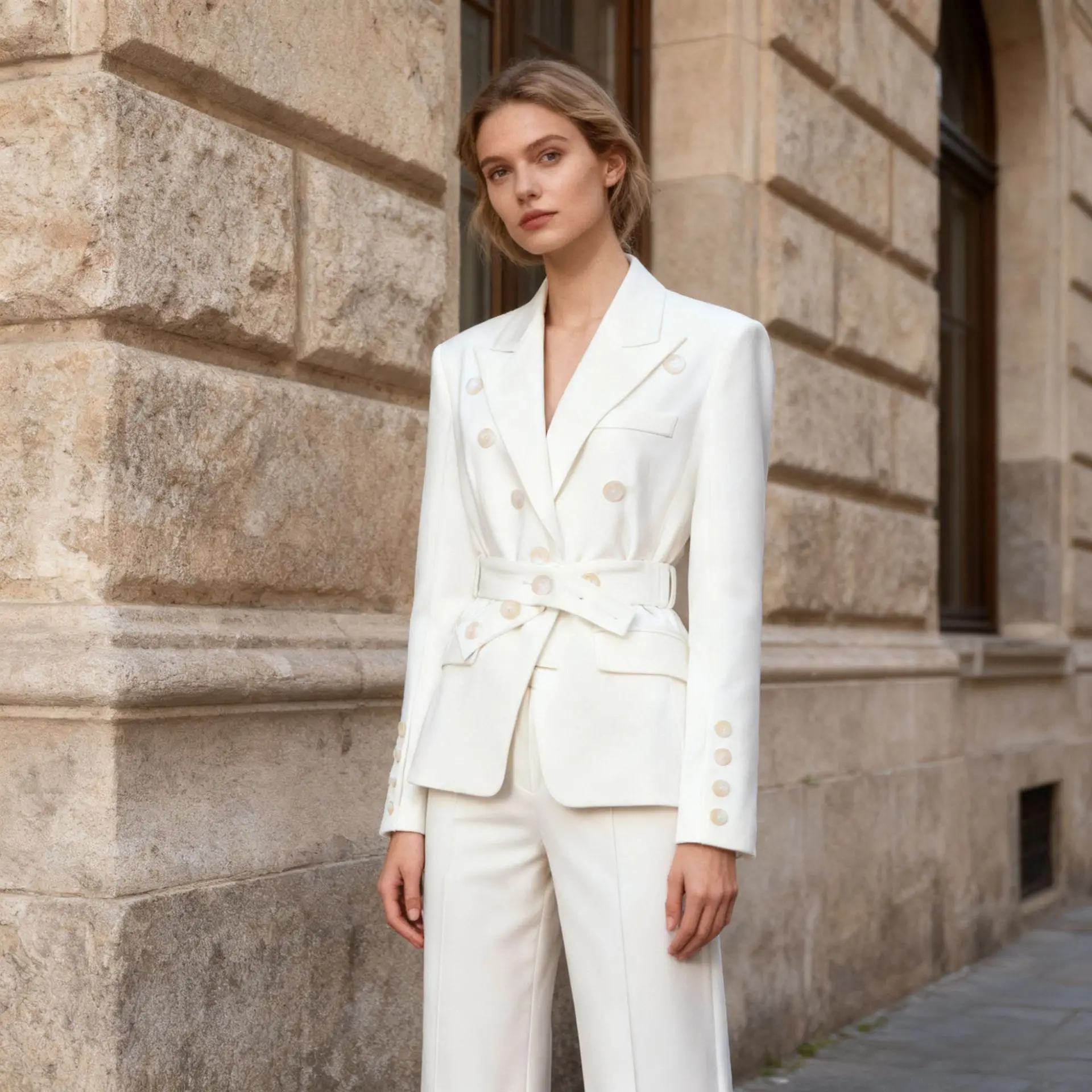 Women's Slim-Fit Long-Sleeve Blazer Single-Breasted Elegant Style with Waist Tie for Autumn Fashionable Casual Wear
Women's Slim-Fit Long-Sleeve Blazer Single-Breasted Elegant Style with Waist Tie for Autumn Fashionable Casual Wear