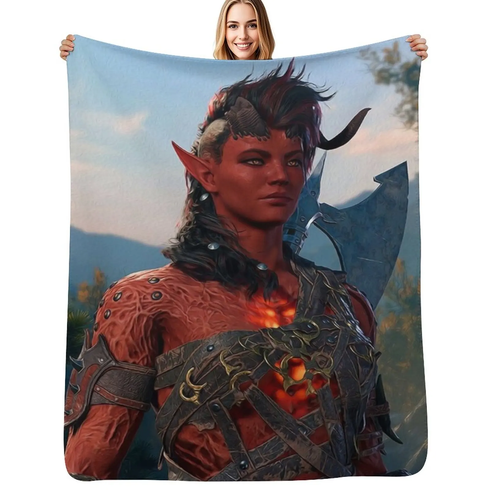 Karlach the Tiefling Barbarian Adventurer Throw Blanket Flannel Fleece Soft Warm Throw Blanket
Karlach the Tiefling Barbarian Adventurer Throw Blanket Flannel Fleece Soft Warm Throw Blanket