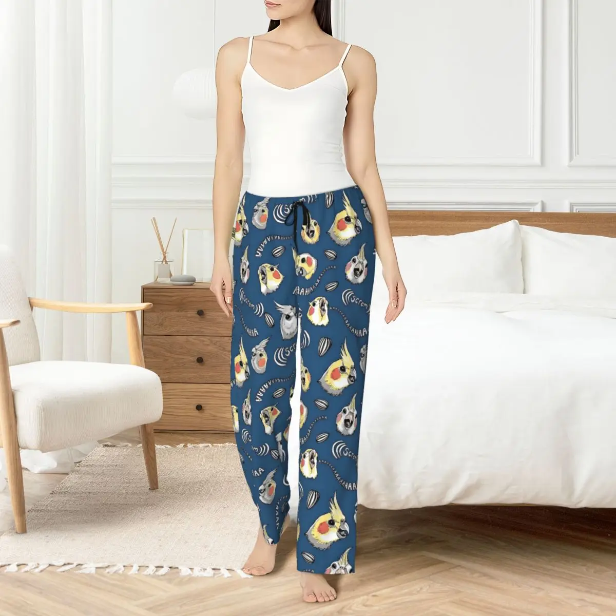 Custom Parrot Bird Pajama Pants Womens Cute Parrot Lounge Sleep Drawstring Sleepwear Bottoms with Pockets
Custom Parrot Bird Pajama Pants Womens Cute Parrot Lounge Sleep Drawstring Sleepwear Bottoms with Pockets