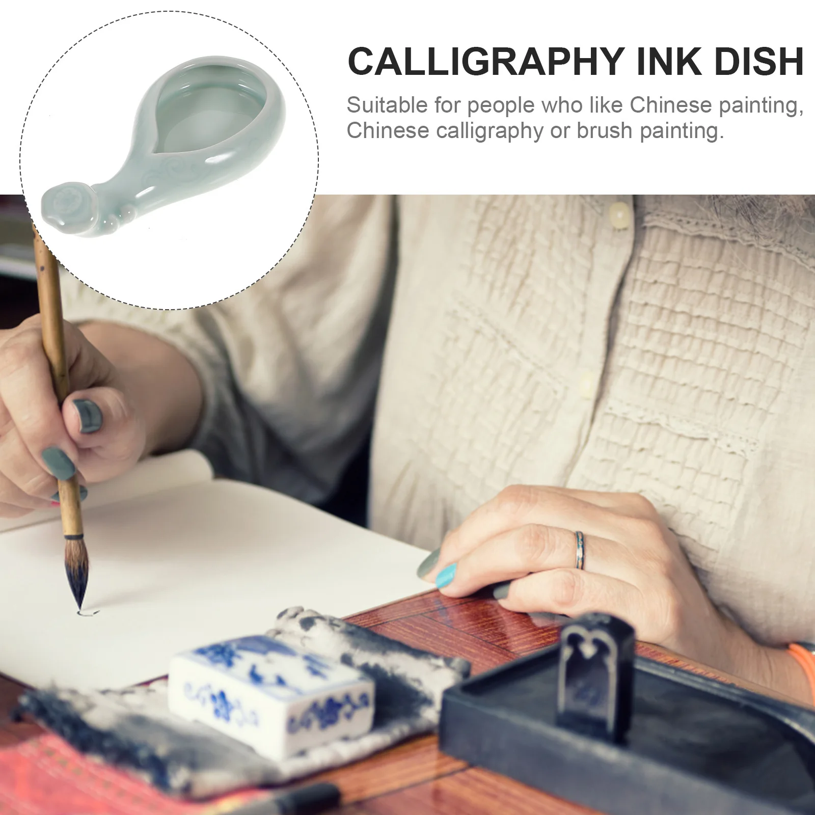 Premium Ceramic Calligraphy Ink Plate Pen Brush Rest Stylish Simple Design Ideal for Chinese Painting Calligraphy Lovers Home
Premium Ceramic Calligraphy Ink Plate Pen Brush Rest Stylish Simple Design Ideal for Chinese Painting Calligraphy Lovers Home