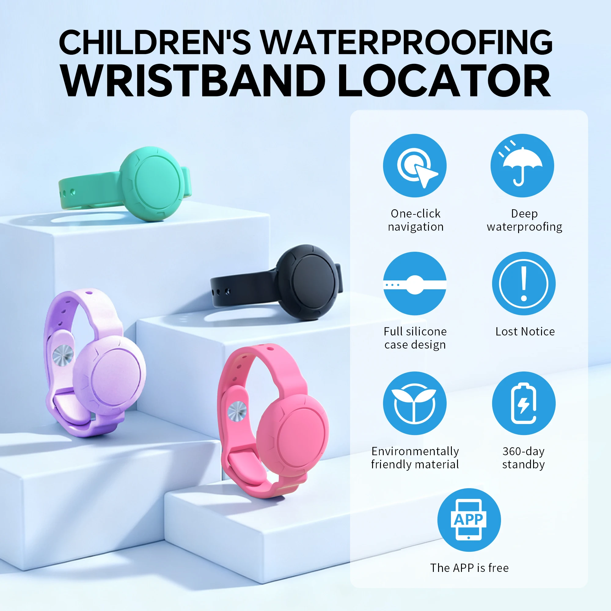 Anti-lost Bracelet Protective Cover for Kids Children Waterproof Tracker Locator Watch Band Case for Apple AirTag and Android
Anti-lost Bracelet Protective Cover for Kids Children Waterproof Tracker Locator Watch Band Case for Apple AirTag and Android