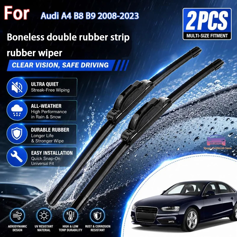 Front Wiper Blades For Audi A4 B8 B9 2008-2023 Windshield Windscreen Window Car Rain Brushes 24"+20" Modification Parts
Front Wiper Blades For Audi A4 B8 B9 2008-2023 Windshield Windscreen Window Car Rain Brushes 24"+20" Modification Parts