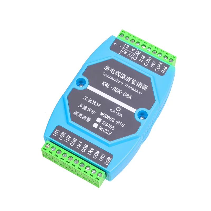 Thermocouple resistance temperature acquisition K/S/R/B/N/E/J/T transmitter guide rail sensor isolation 485
Thermocouple resistance temperature acquisition K/S/R/B/N/E/J/T transmitter guide rail sensor isolation 485