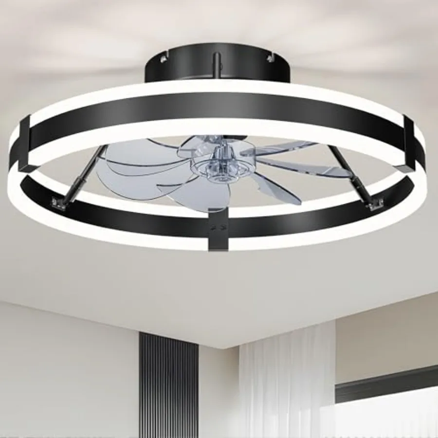 Low Profile Bladeless Ceiling Fan with Lights and Remote - 19.7" Flush Mount Fandelier Light Fan for Bedroom/Kitchen 3000-6000K
Low Profile Bladeless Ceiling Fan with Lights and Remote - 19.7" Flush Mount Fandelier Light Fan for Bedroom/Kitchen 3000-6000K