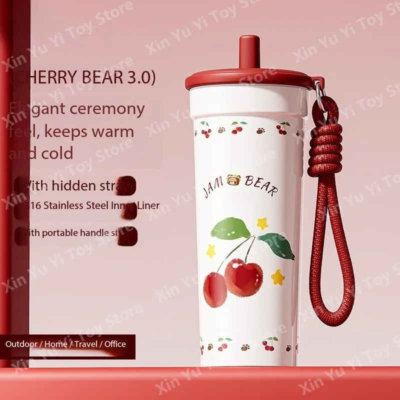 Exquisite Thermos Cup 304 Stainless Steel Vacuum Flask with Straw Lid & Lanyard Portable Leakproof Water Bottle for Coffee Tea
Exquisite Thermos Cup 304 Stainless Steel Vacuum Flask with Straw Lid & Lanyard Portable Leakproof Water Bottle for Coffee Tea