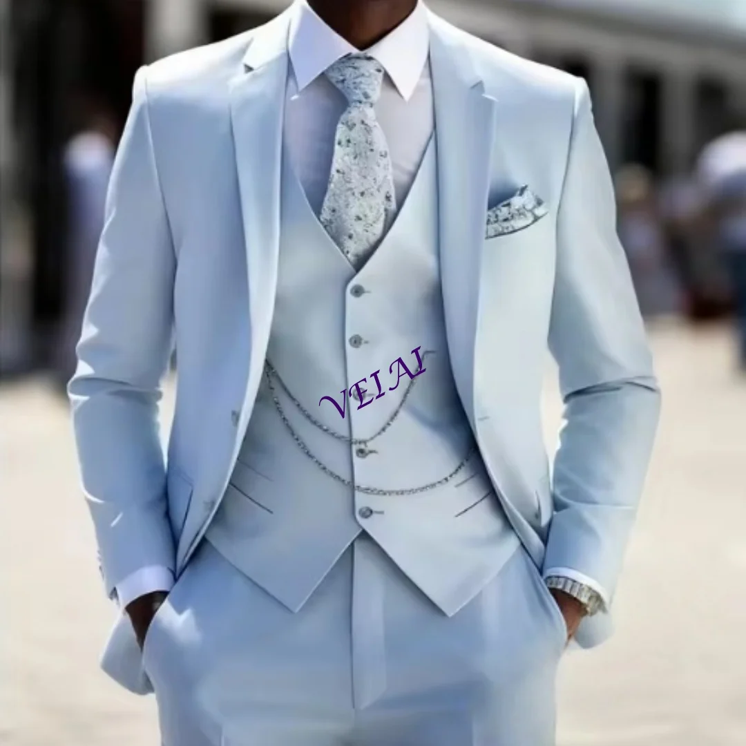 CustomizedHigh-Quality Sky-Blue Slim-Fit Men's Suit Set For Wedding Classic Business Men's Suit Set Stylish Office Men's Suit Se
CustomizedHigh-Quality Sky-Blue Slim-Fit Men's Suit Set For Wedding Classic Business Men's Suit Set Stylish Office Men's Suit Se