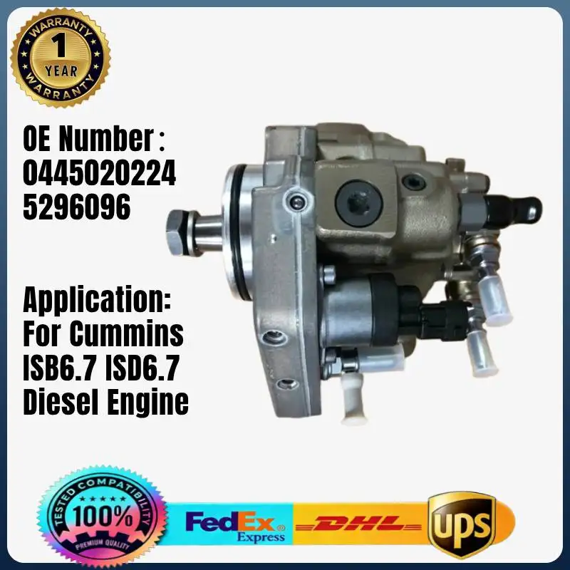 0445020224 5296096 Rail Fuel Injection Pump for Cummins ISB6.7 ISD6.7 Diesel Engine
0445020224 5296096 Rail Fuel Injection Pump for Cummins ISB6.7 ISD6.7 Diesel Engine