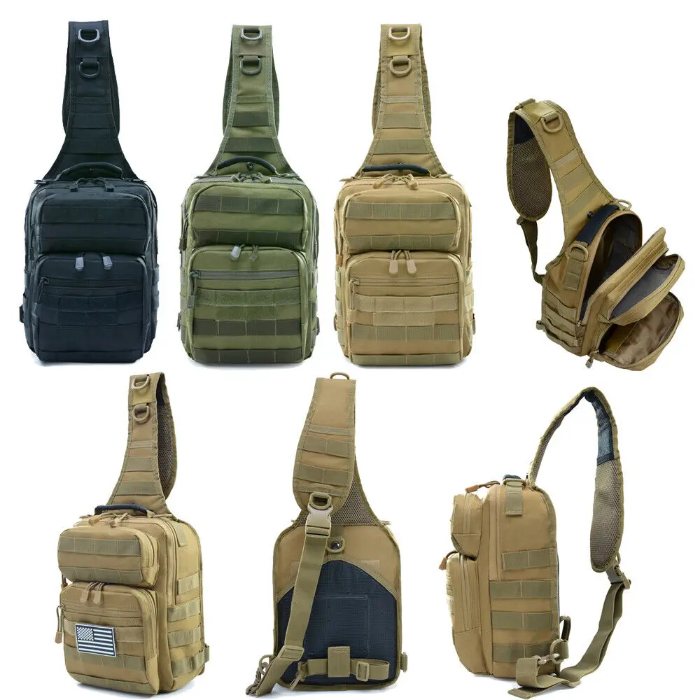 Tactical Shoulder Sling Bag Military Molle Men's Backpack EDC Molle Chest Pack Sling Bag for Fishing Hiking Camping
Tactical Shoulder Sling Bag Military Molle Men's Backpack EDC Molle Chest Pack Sling Bag for Fishing Hiking Camping