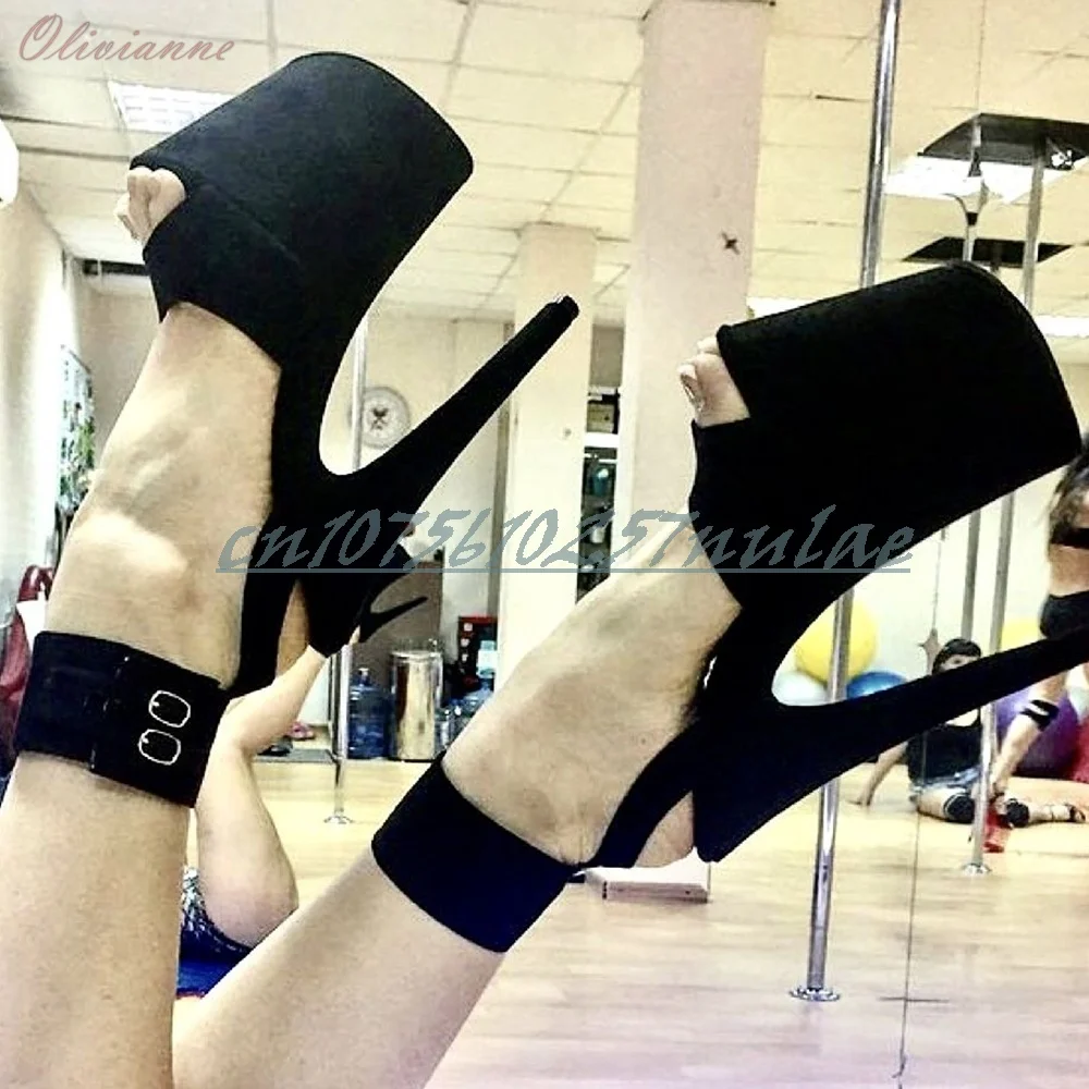 Black Suede Ankle Double Belts Strap Sandals 20cm/8inches Stiletto High Heel Peep Toe Pole Dance Women Shoes Zapatos Para Mujere
Black Suede Ankle Double Belts Strap Sandals 20cm/8inches Stiletto High Heel Peep Toe Pole Dance Women Shoes Zapatos Para Mujere