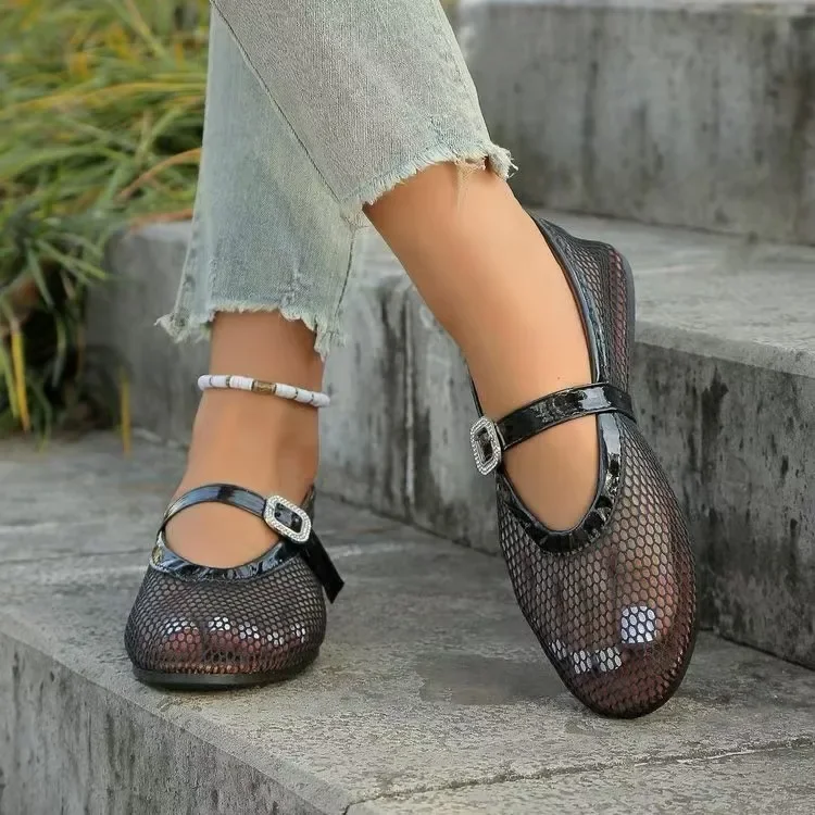2026 summer new round head fish grid hollow ballet shoes fashion flat single shoes high sense
2026 summer new round head fish grid hollow ballet shoes fashion flat single shoes high sense