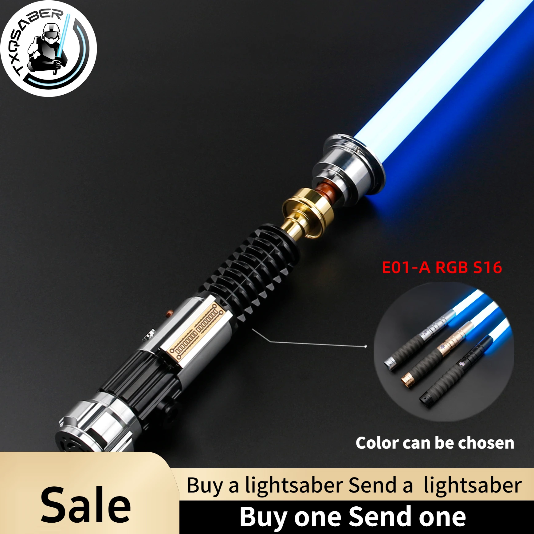 TXQSABER Lightsaber Obi-Wan EP3 SDRGB Pixel Light Sword Smooth Swing Blaster FOC Metal Hilt Heavy Dueling Jedi Light Sword Toys
TXQSABER Lightsaber Obi-Wan EP3 SDRGB Pixel Light Sword Smooth Swing Blaster FOC Metal Hilt Heavy Dueling Jedi Light Sword Toys