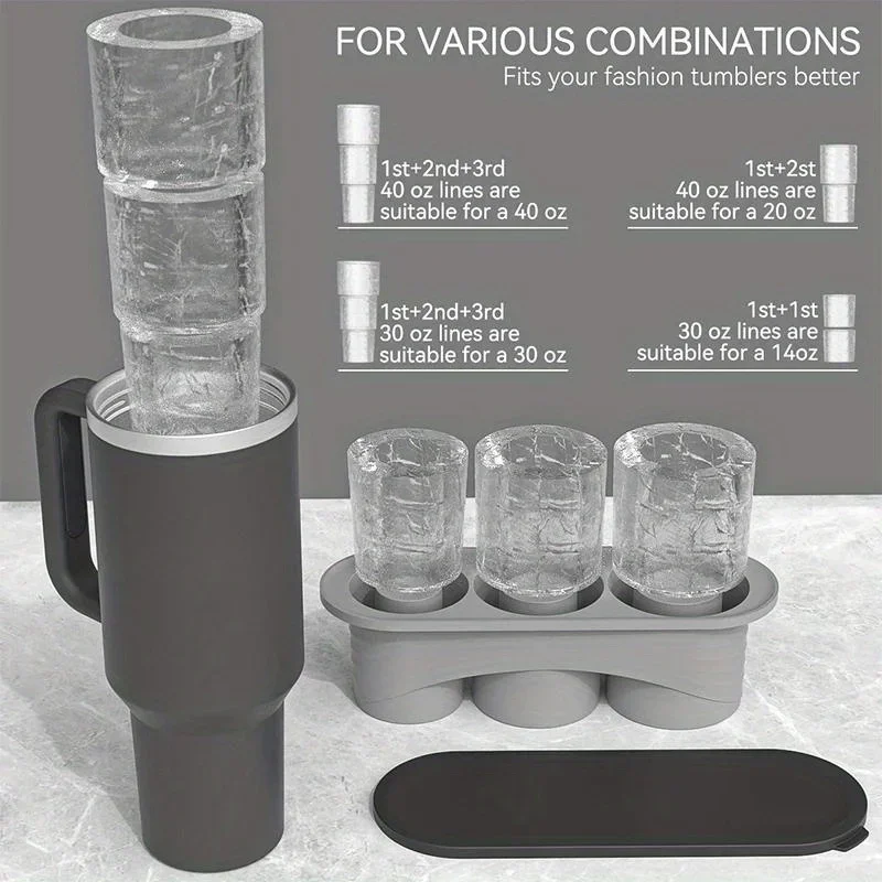 Silicone Ice Cube Tray For Stanley Cups - Fits 20Oz & 30Oz Tumblers, Includes Lid - Perfect For Whiskey, Cocktails & Coffee
Silicone Ice Cube Tray For Stanley Cups - Fits 20Oz & 30Oz Tumblers, Includes Lid - Perfect For Whiskey, Cocktails & Coffee