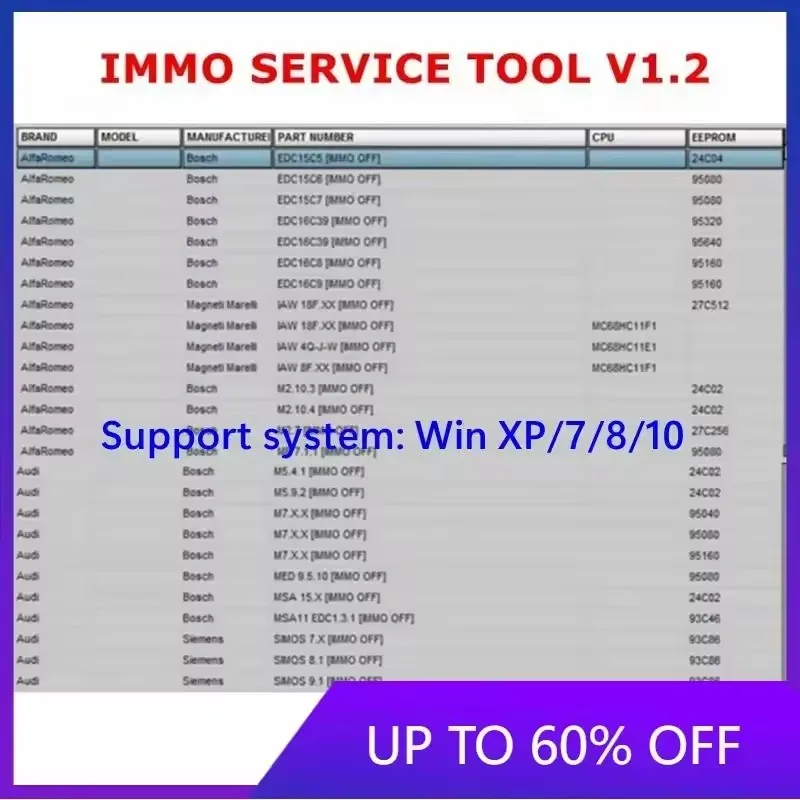 2026 Hot Sell! Newest Selling Edc 17 IMMO SERVICE TOOL V1.2 PIN Code and Immo Off Works Without Registration IMMO SERVICE 1.2
2026 Hot Sell! Newest Selling Edc 17 IMMO SERVICE TOOL V1.2 PIN Code and Immo Off Works Without Registration IMMO SERVICE 1.2