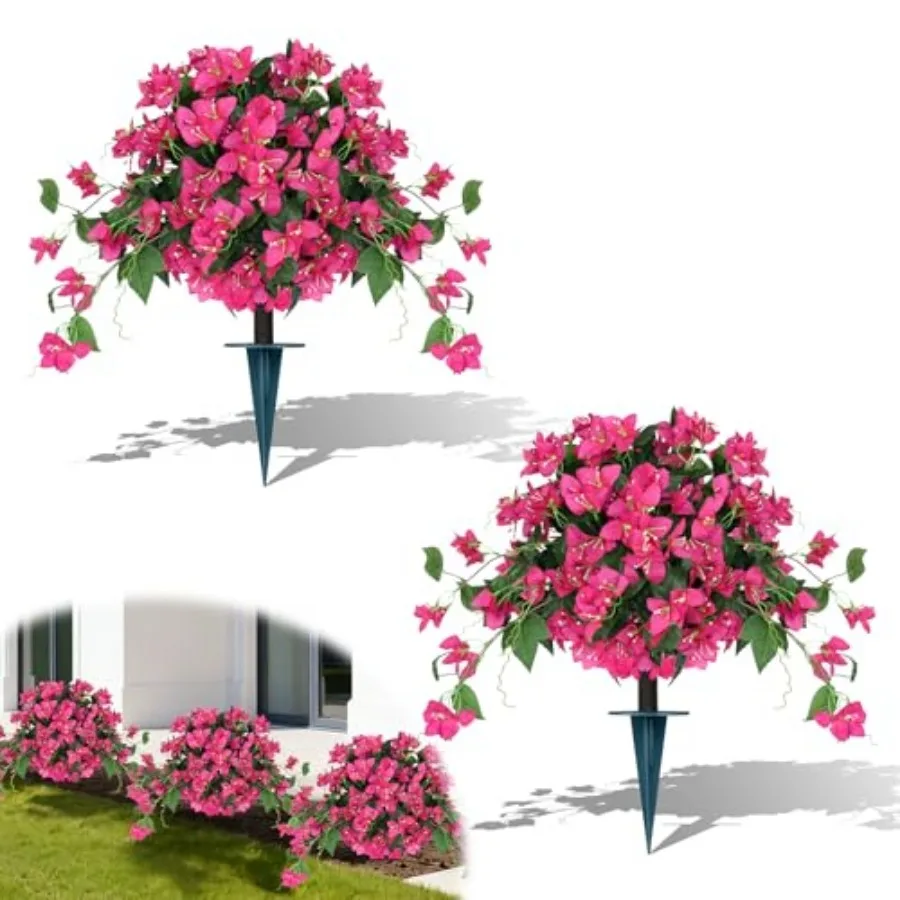 Artificial Topiary Trees Set of 2, Pink Fake Shrubs Bushes with Ground Spike, Faux Evergreen for Porch Plants, UV Resistant Art
Artificial Topiary Trees Set of 2, Pink Fake Shrubs Bushes with Ground Spike, Faux Evergreen for Porch Plants, UV Resistant Art