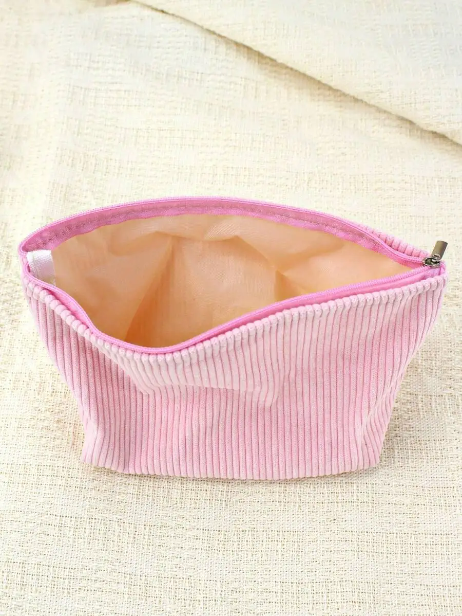 Розовая вельветовая косметичка на молнии для путешествий, повседневного использования и хранения косметики
Розовая вельветовая косметичка на молнии для путешествий, повседневного использования и хранения косметики