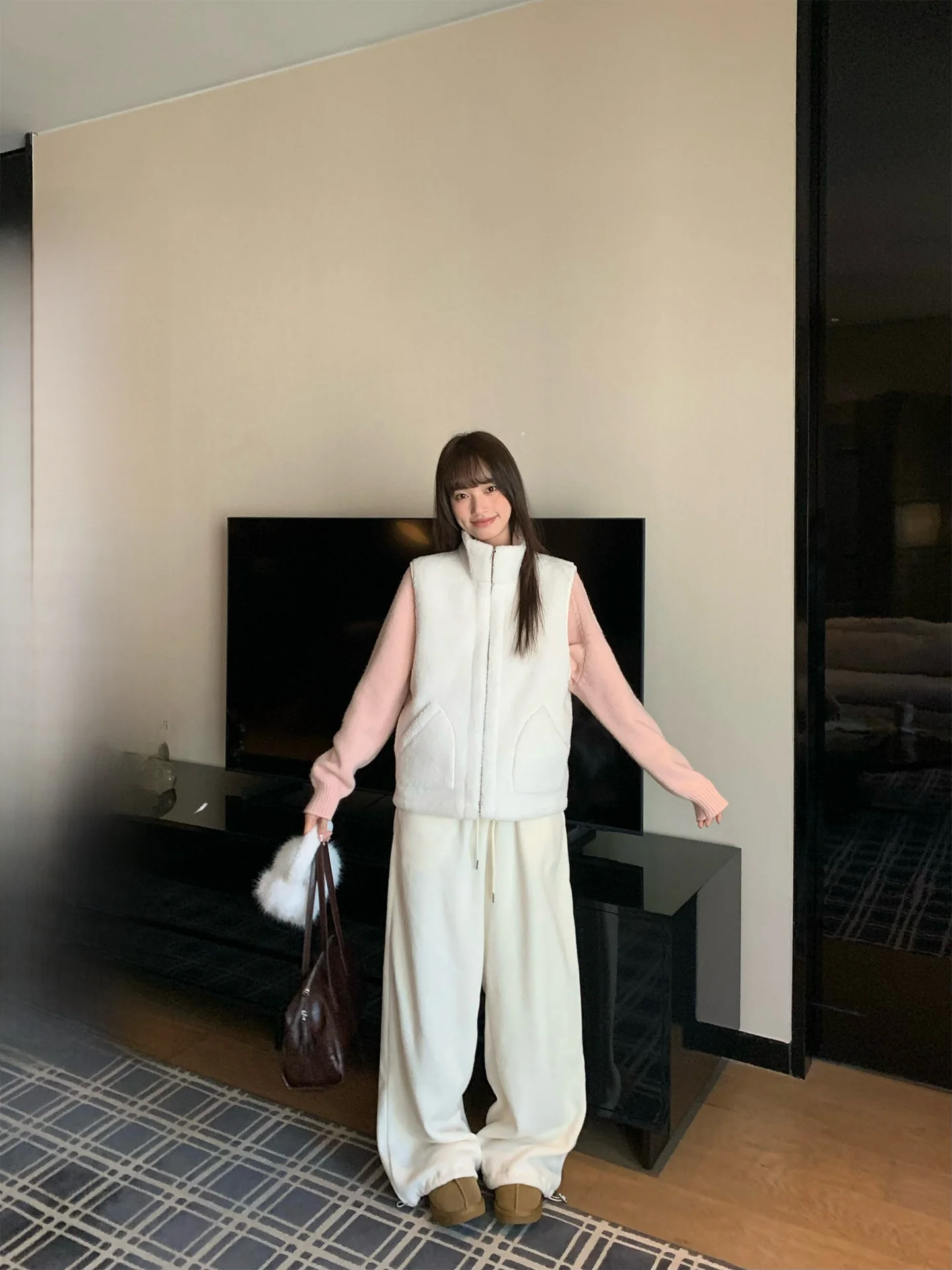 Thiened Fce Dstring Casual Pants Women's Straight Leg Sweatpants Drapey Floor-Length Pants Spor Trousers
Thiened Fce Dstring Casual Pants Women's Straight Leg Sweatpants Drapey Floor-Length Pants Spor Trousers