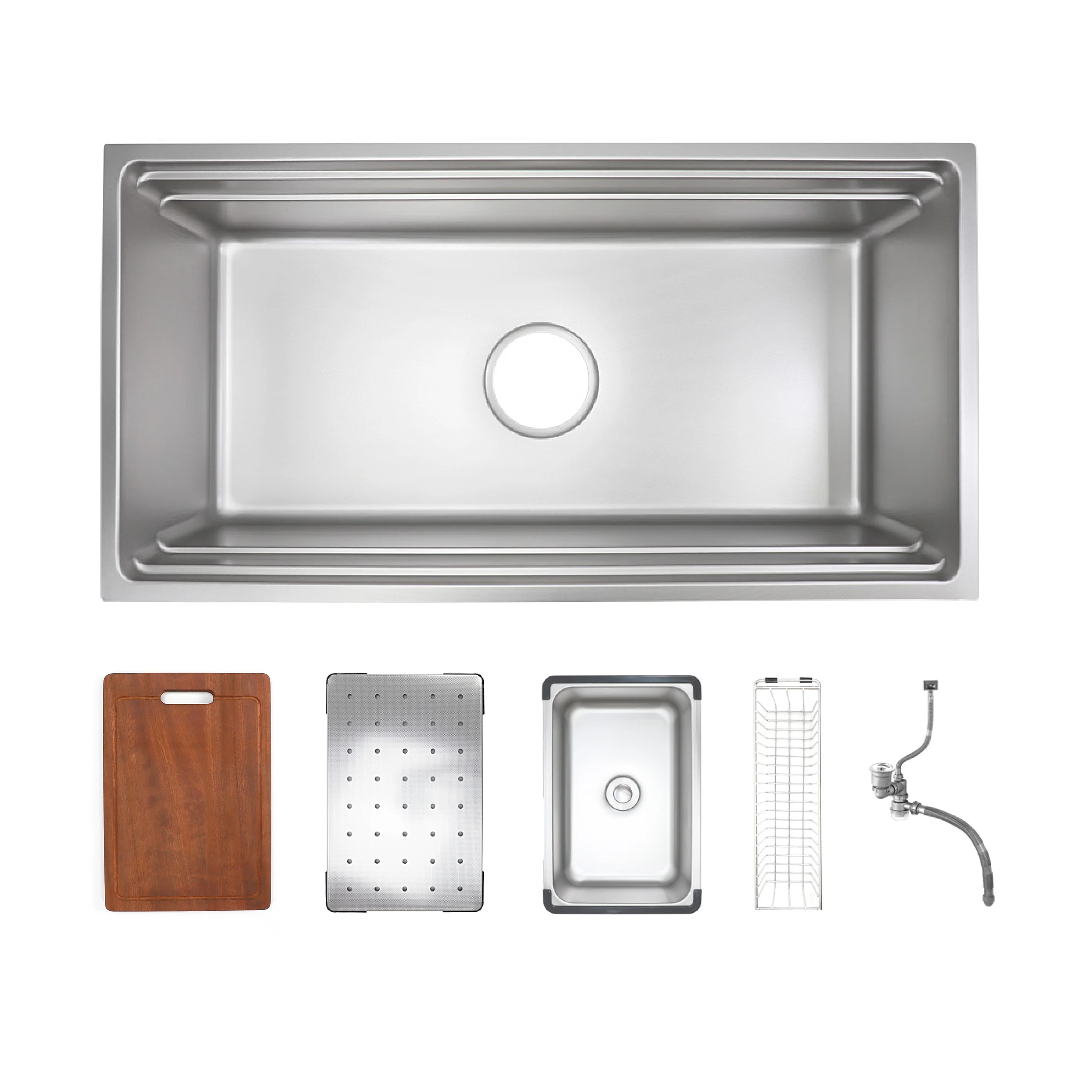 China Stainless Steel Undermount Kitchen Sink Faucet & Countertop-Premium Kitchen Sinks Big Single Bowl Sink
China Stainless Steel Undermount Kitchen Sink Faucet & Countertop-Premium Kitchen Sinks Big Single Bowl Sink