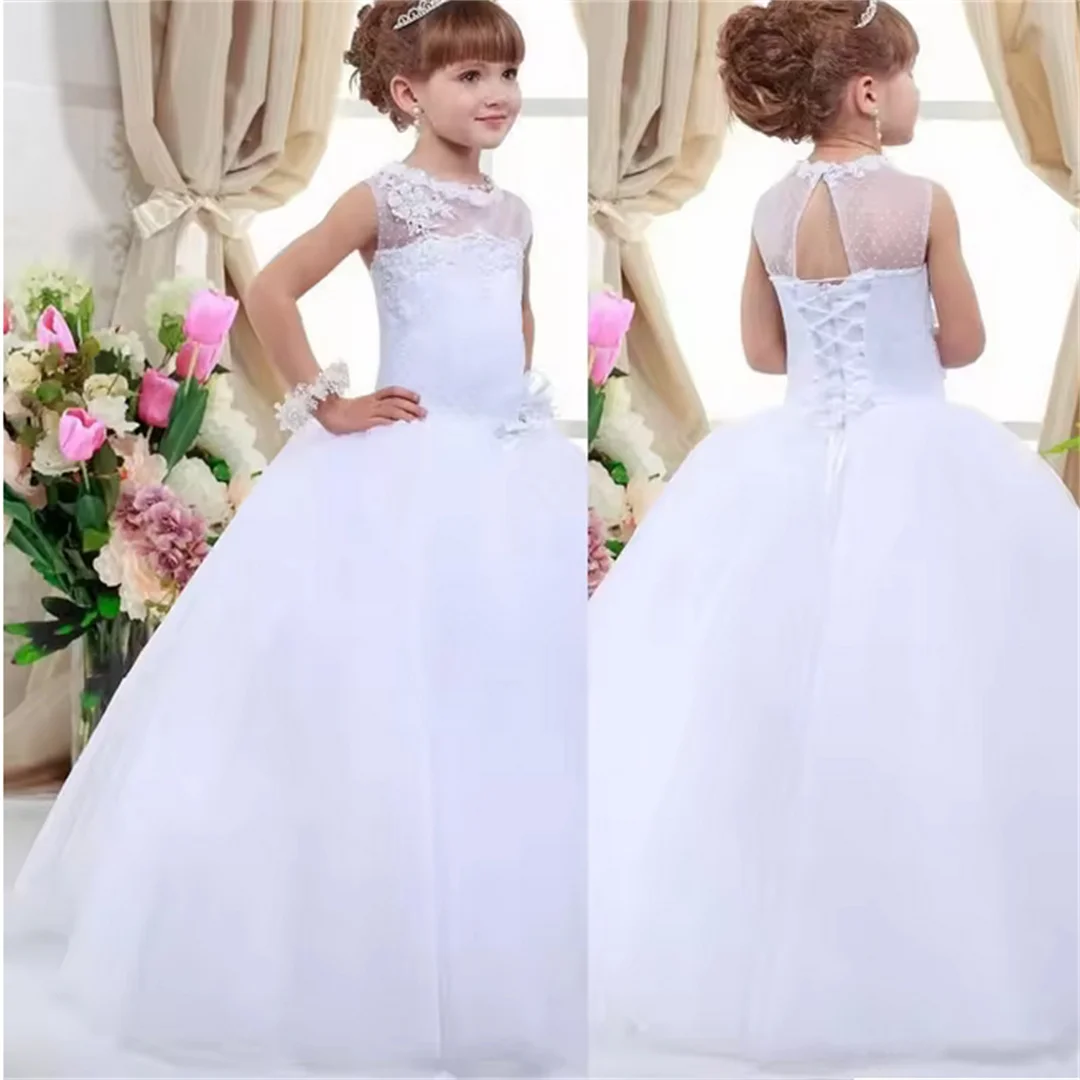 White Flower Girl Dresses for Wedding Tulle Princess Kids Baby Floor-Length Evening Party First Communion Little Bride Ball Gown
White Flower Girl Dresses for Wedding Tulle Princess Kids Baby Floor-Length Evening Party First Communion Little Bride Ball Gown