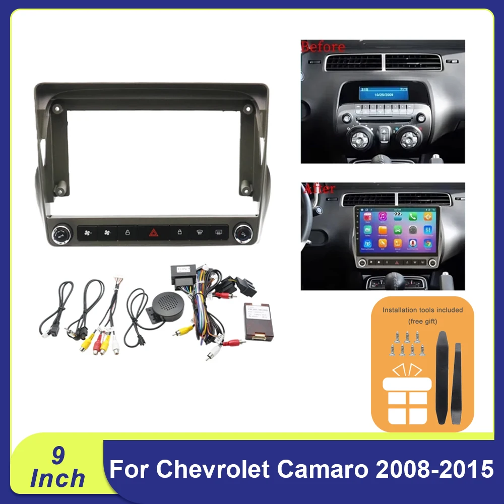 9" Android Double DIN Dash Kit for Chevrolet Camaro 2008-2015 | CANBUS Radio Frame & Panel
9" Android Double DIN Dash Kit for Chevrolet Camaro 2008-2015 | CANBUS Radio Frame & Panel