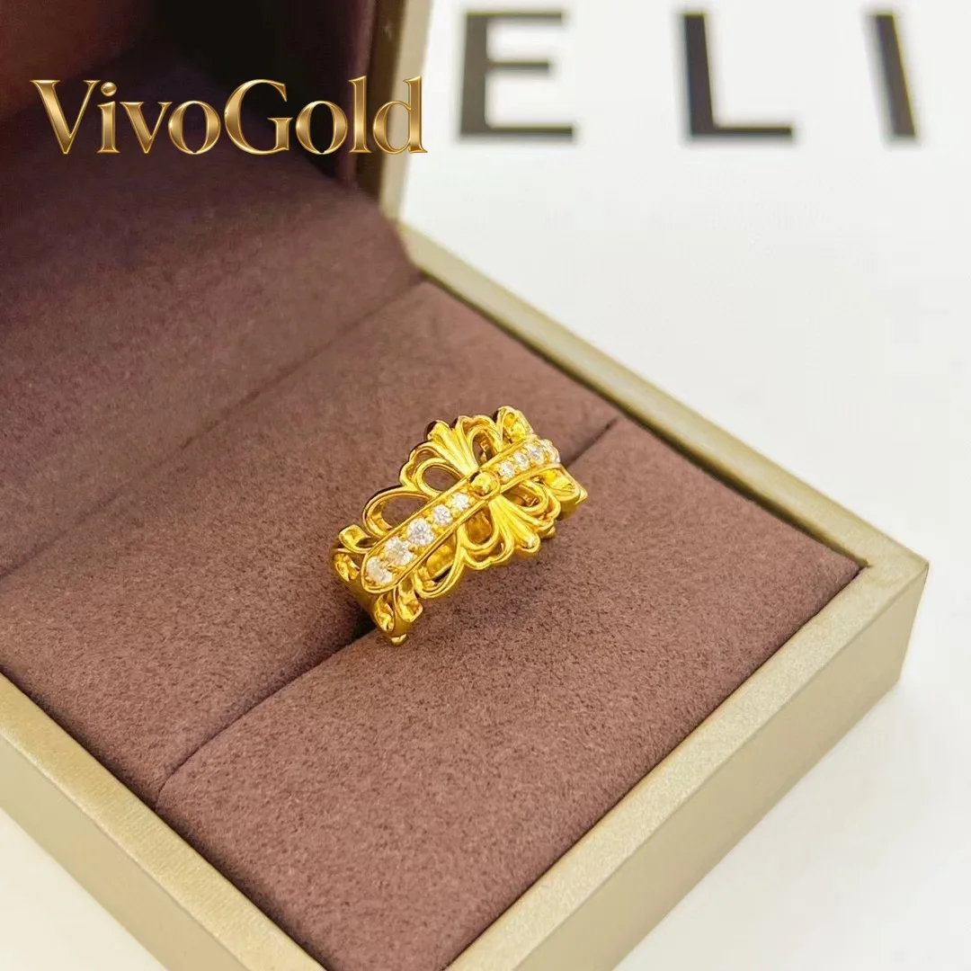 VivoGoldCross Ring 9999 24K Real Gold Ins Zircon Inlay Finger Rings Fashionable and Versatile Retro New Style Opening Rings for
VivoGoldCross Ring 9999 24K Real Gold Ins Zircon Inlay Finger Rings Fashionable and Versatile Retro New Style Opening Rings for