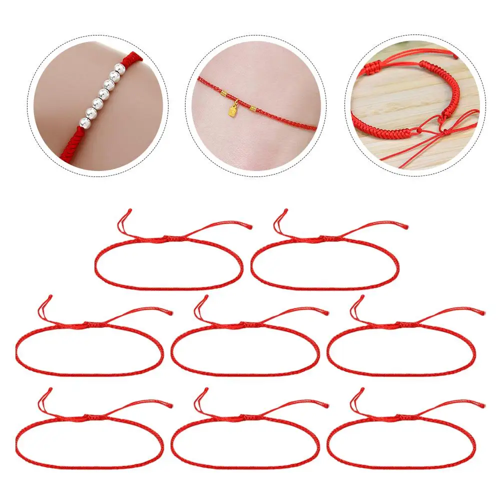8 Pcs Red String Bracelet Handmade Braided Cord Wrist Chains Wealth Protection Good Luck Decorative Bracelet
8 Pcs Red String Bracelet Handmade Braided Cord Wrist Chains Wealth Protection Good Luck Decorative Bracelet