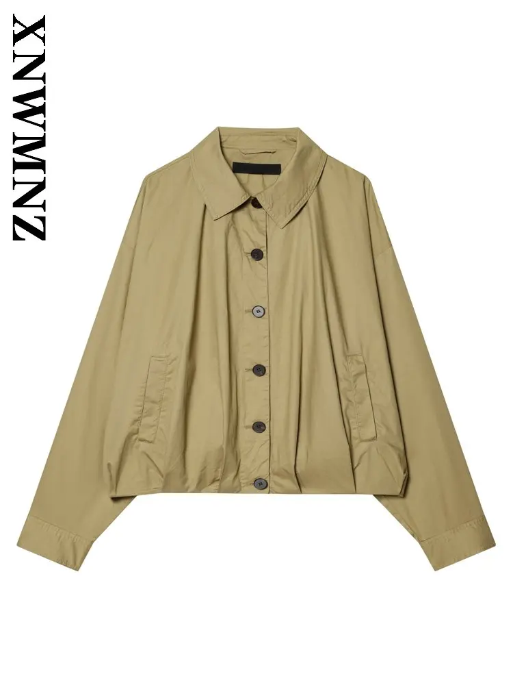 XNWMNZ 2026 Summer Lady Holiday Fashion Long Sleeve Outerwear Casual Vintage Woman khaki Turn-down Collar Commuting Thin Jacket
XNWMNZ 2026 Summer Lady Holiday Fashion Long Sleeve Outerwear Casual Vintage Woman khaki Turn-down Collar Commuting Thin Jacket