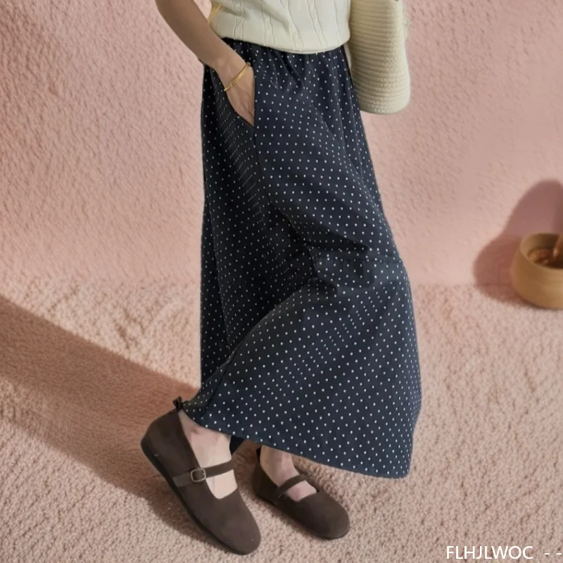 Rural village Summer Holiday Skirts Hot Korea Japan Style Date Girls White Navy Blue Retro Vintage High Elastic Waist Skirt Long
Rural village Summer Holiday Skirts Hot Korea Japan Style Date Girls White Navy Blue Retro Vintage High Elastic Waist Skirt Long