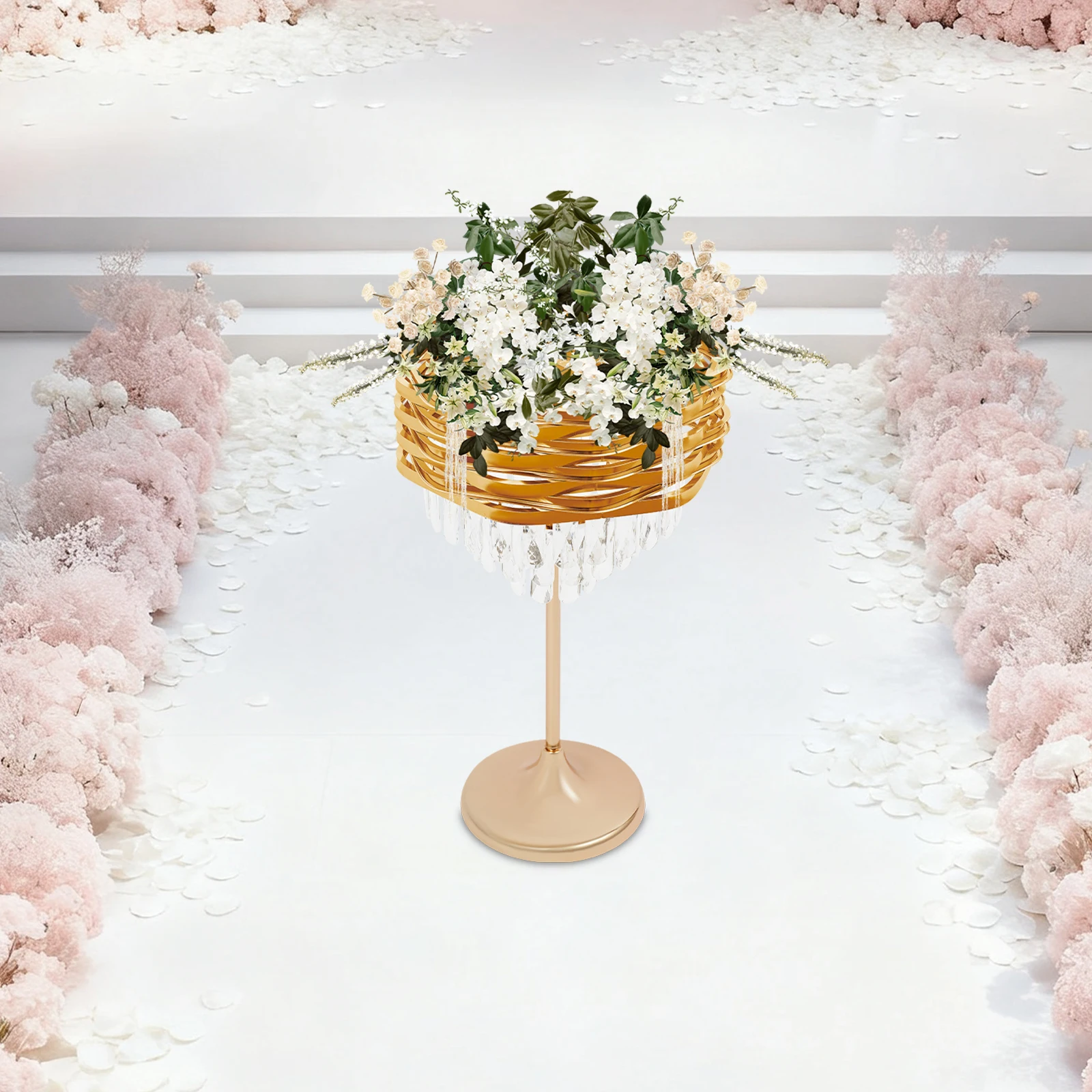 9.44in Assembly Gold Wedding Birthday Flower Stand Acrylic Wedding Flower Stand for Displaying Flowers Artificial Flowers
9.44in Assembly Gold Wedding Birthday Flower Stand Acrylic Wedding Flower Stand for Displaying Flowers Artificial Flowers