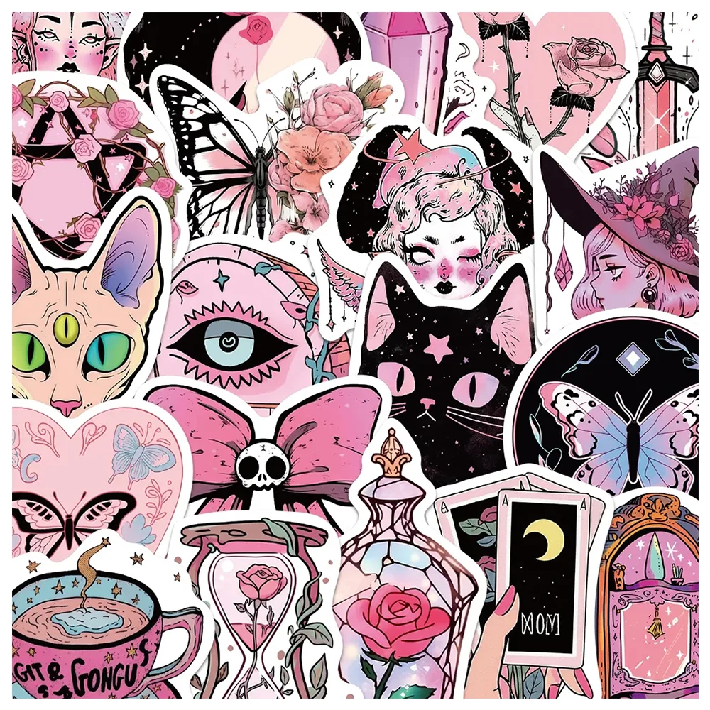 10/30/50pcs Kawaii Pink Witch Magic Stickers Cute Cartoon Decals for Phone Case Laptop Diary Guitar Suitcase Supplies Girls Toy
10/30/50pcs Kawaii Pink Witch Magic Stickers Cute Cartoon Decals for Phone Case Laptop Diary Guitar Suitcase Supplies Girls Toy