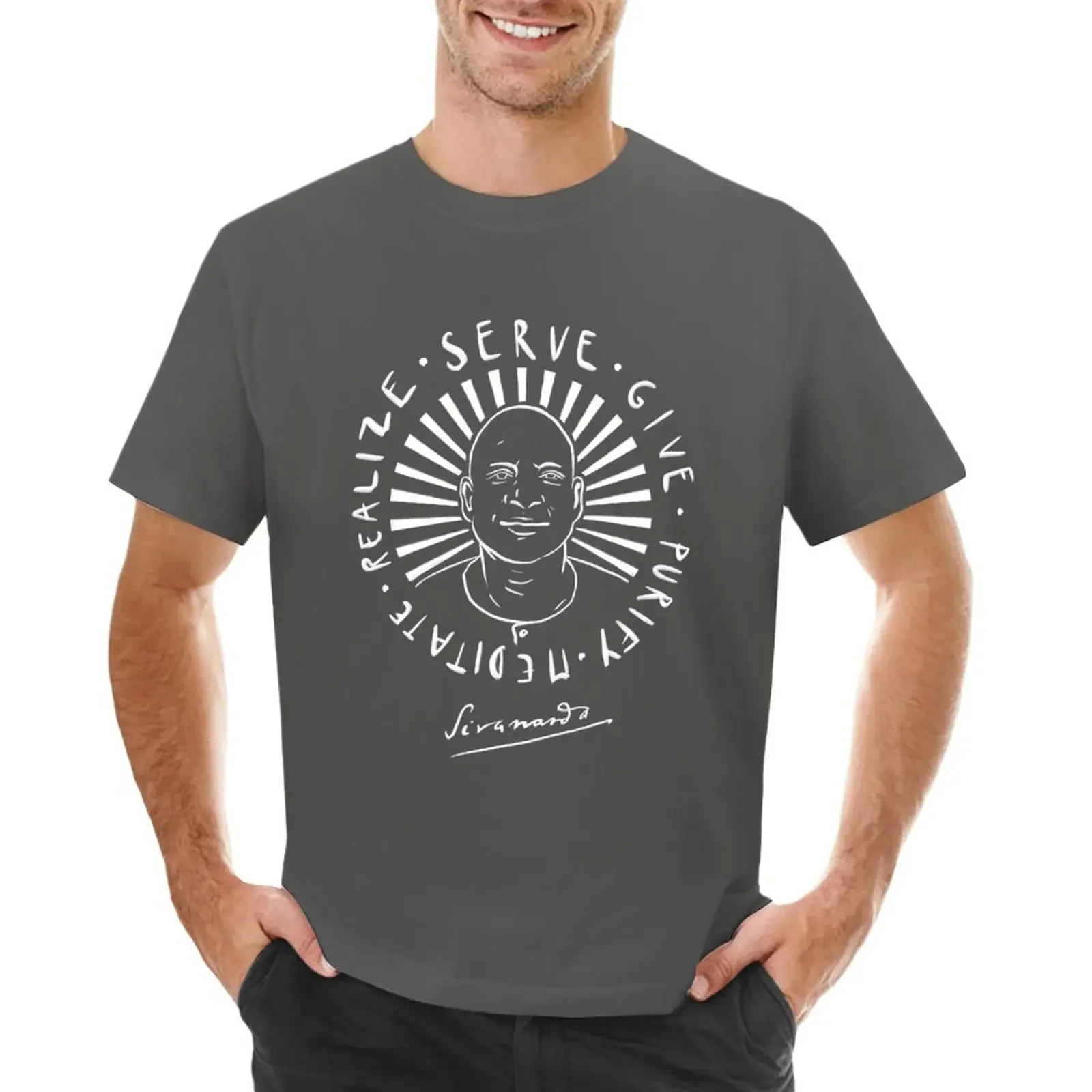 Swami Sivanananda - Serve, give, purify, meditate, realize T-shirt cute clothes anime Men's cotton t-shirt
Swami Sivanananda - Serve, give, purify, meditate, realize T-shirt cute clothes anime Men's cotton t-shirt