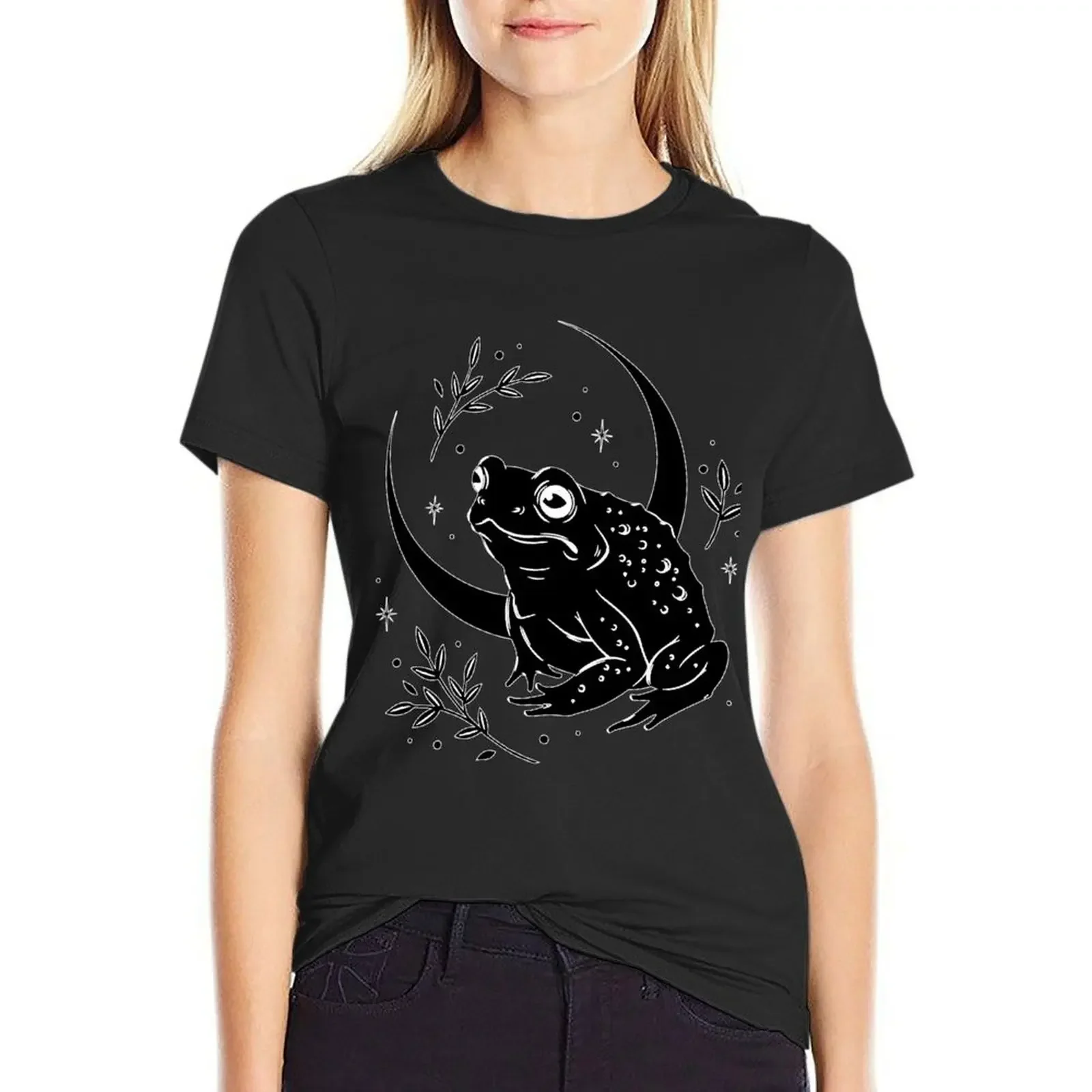 Moonlit Toad T-Shirt Female clothing vintage plain quick-drying t shirts for Women loose fit
Moonlit Toad T-Shirt Female clothing vintage plain quick-drying t shirts for Women loose fit