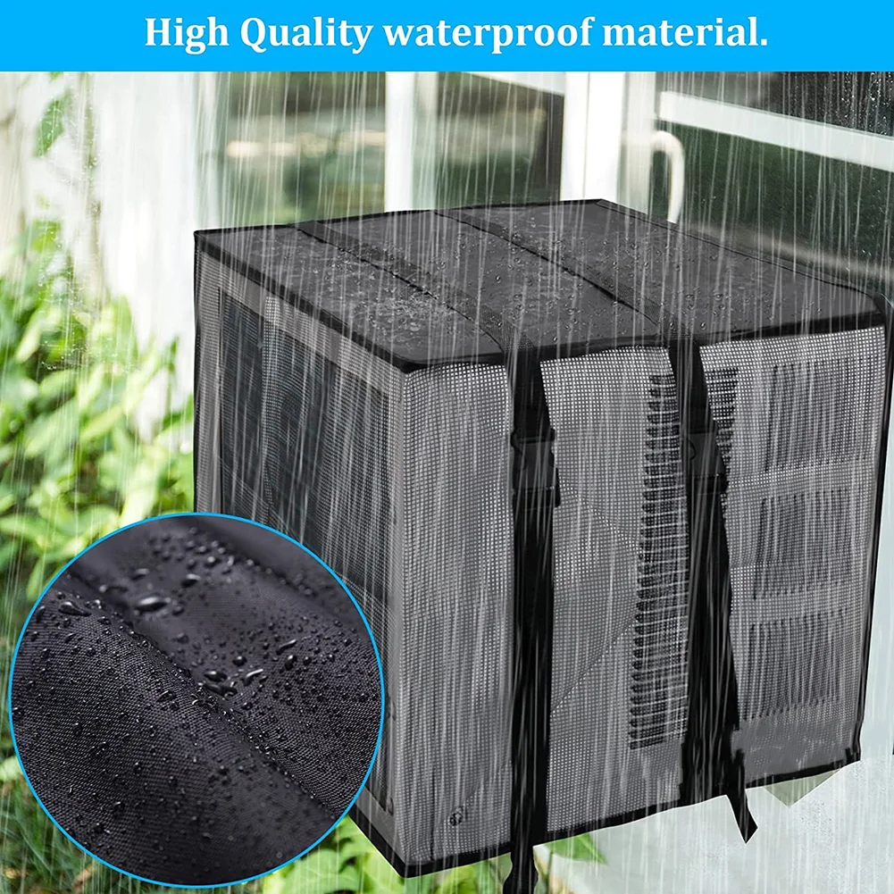 PVC Air Conditioner Outdoor Cover 40x30x33cm Black Dust and Weather Protection Waterproof Top Breathable Mesh Adjustable Straps
PVC Air Conditioner Outdoor Cover 40x30x33cm Black Dust and Weather Protection Waterproof Top Breathable Mesh Adjustable Straps