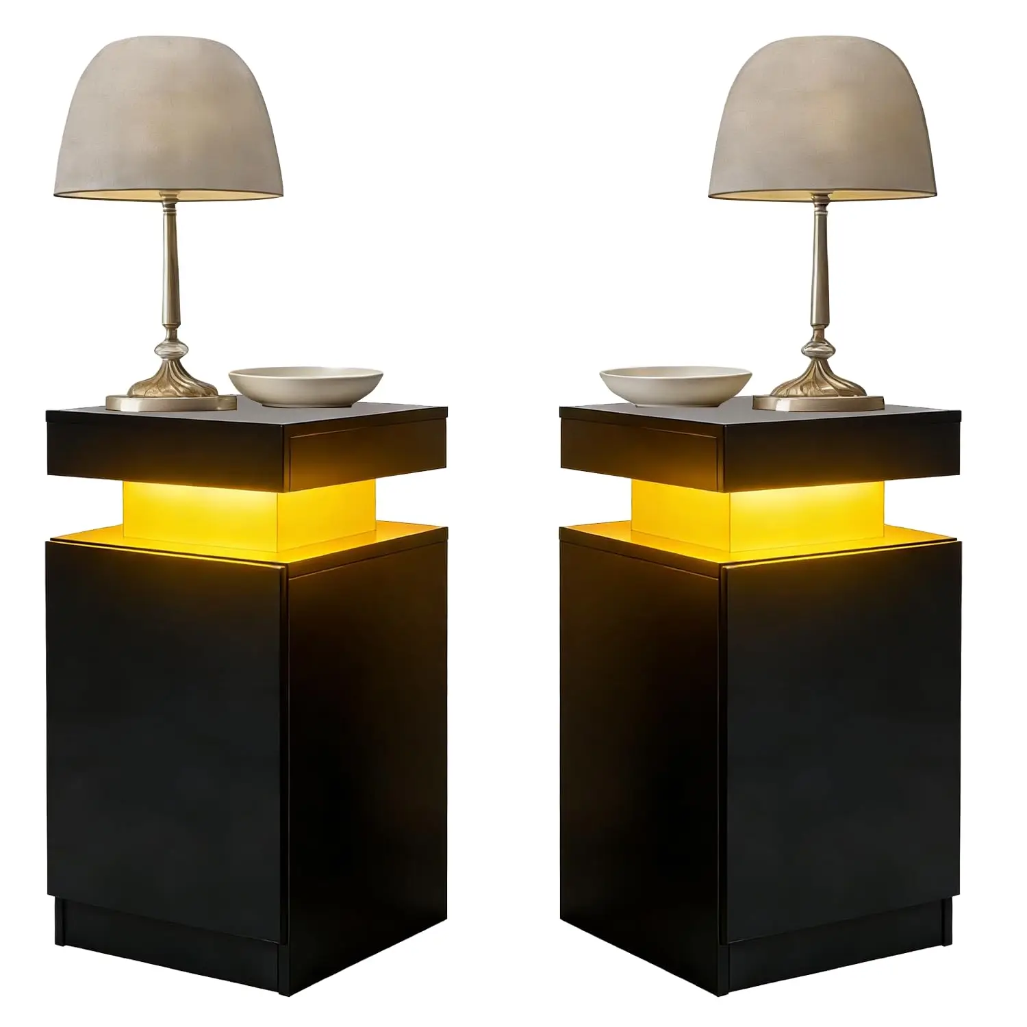 Nightstand Set Of 2, Night Stands With LED Lights, Bedside Table End Side Table With Storage Cabinet For Bedroom,, Customized
Nightstand Set Of 2, Night Stands With LED Lights, Bedside Table End Side Table With Storage Cabinet For Bedroom,, Customized