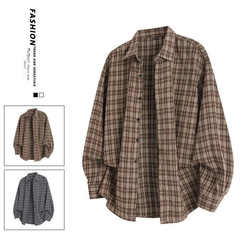 Men's American Plaid Long Sleeve Shirt Trendy Summer Loose Fit Silk PU Fabric Anti-Wrinkle Processing CleanFit Square Collar
Men's American Plaid Long Sleeve Shirt Trendy Summer Loose Fit Silk PU Fabric Anti-Wrinkle Processing CleanFit Square Collar