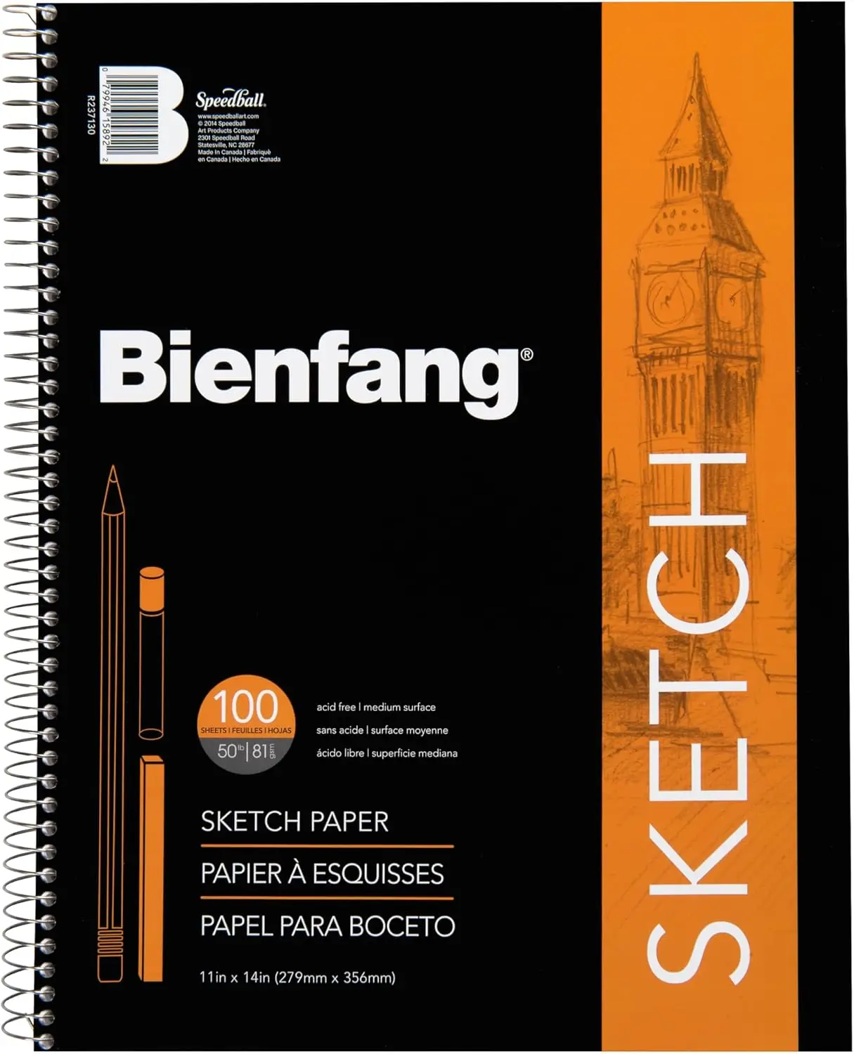 11x14 Sketch Pad, 100 Sheets 90gsm Art Paper, Spiral Bound Drawing Notebook
11x14 Sketch Pad, 100 Sheets 90gsm Art Paper, Spiral Bound Drawing Notebook
