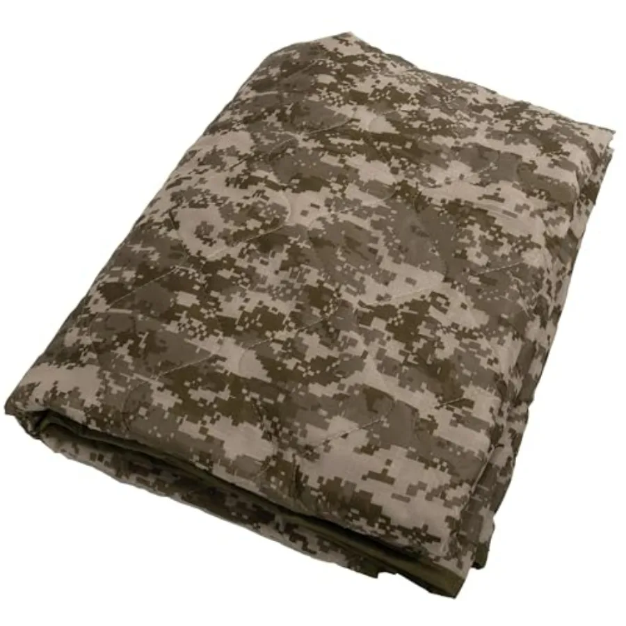 Outdoor quilted camo poncho liner lightweight woobie blanket for camping, field gear, olive green, water-resistant nylon shell
Outdoor quilted camo poncho liner lightweight woobie blanket for camping, field gear, olive green, water-resistant nylon shell