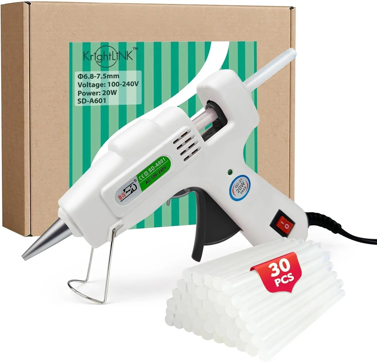 Hot Glue Gun Kit with 30 Glue Sticks, Fast Preheating 1-2 Min, High Temp for Crafts DIY Home Repairs
Hot Glue Gun Kit with 30 Glue Sticks, Fast Preheating 1-2 Min, High Temp for Crafts DIY Home Repairs