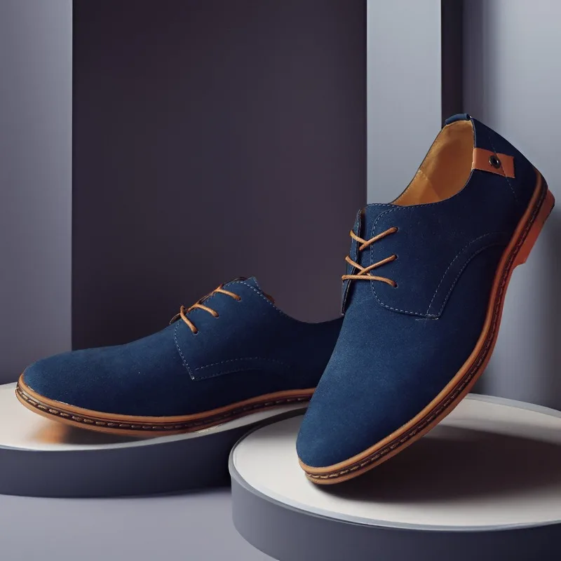Classic Male Retro Casual Oxford Shoes Blue Suede Leather Lace Up Soft Comfortable Commute Non Slip Gentleman Leather Shoes
Classic Male Retro Casual Oxford Shoes Blue Suede Leather Lace Up Soft Comfortable Commute Non Slip Gentleman Leather Shoes