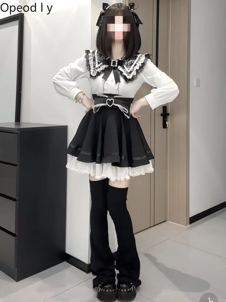 Lolita original design Japanese sweet girl long-sleeved shirt lace lapel off-the-shoulder chiffon ruffle edge long-sleeved top
Lolita original design Japanese sweet girl long-sleeved shirt lace lapel off-the-shoulder chiffon ruffle edge long-sleeved top