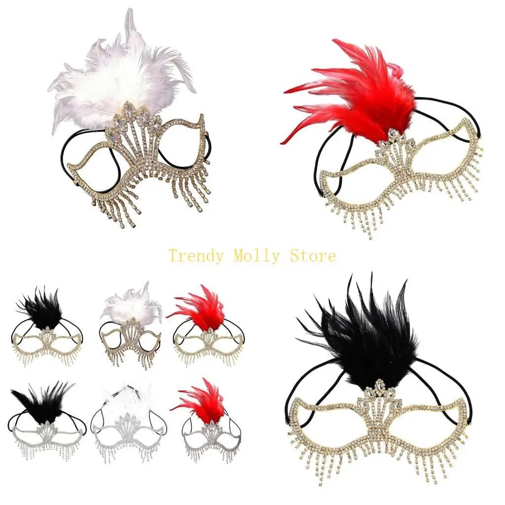 N5KB Rhinestones Fringe Masquerades Mask Costume For Elegant Party
N5KB Rhinestones Fringe Masquerades Mask Costume For Elegant Party