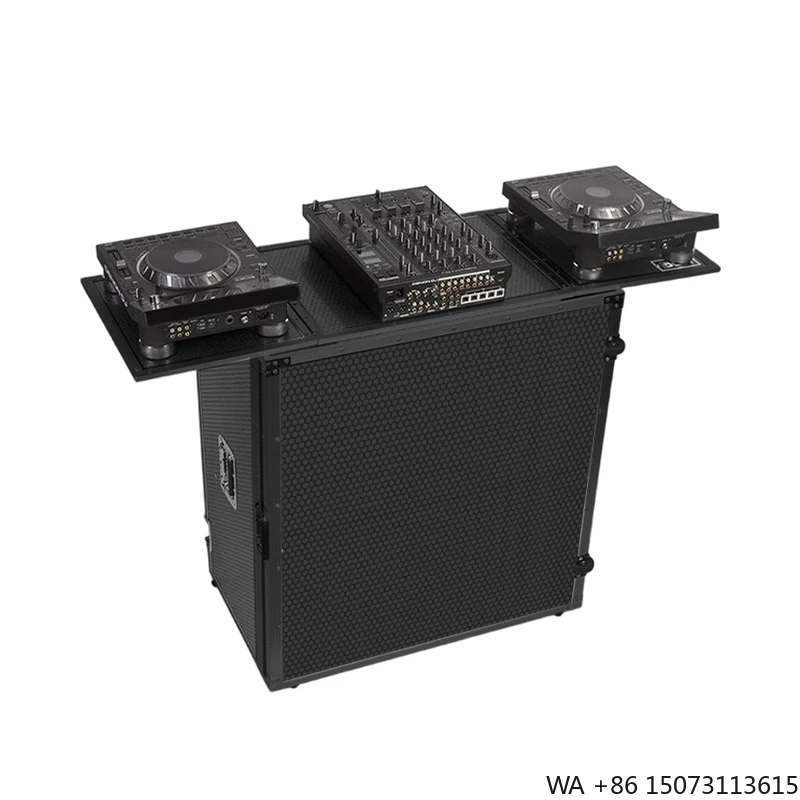 Portable LED Foldable DJ Booth Facade Flight Case Black Aluminum Frame Plywood for Trade Shows Parties
Portable LED Foldable DJ Booth Facade Flight Case Black Aluminum Frame Plywood for Trade Shows Parties