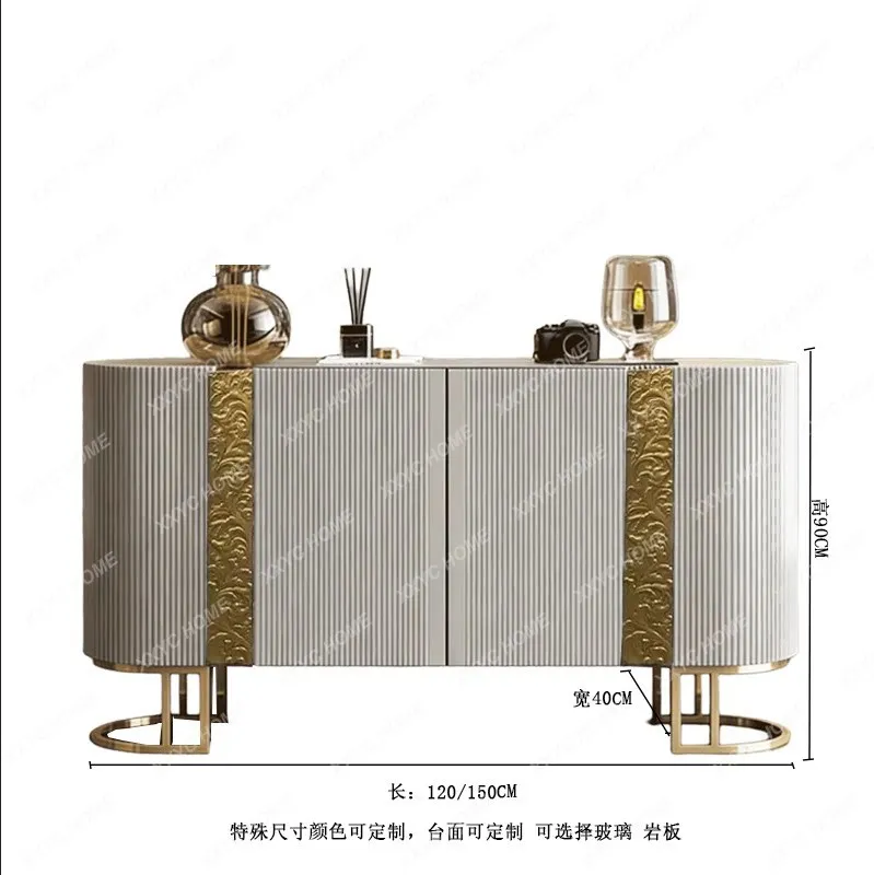 LLight luxury modern dining side cabinet, living room storage, metal decoration, high-end storage, foyer cabinet
LLight luxury modern dining side cabinet, living room storage, metal decoration, high-end storage, foyer cabinet