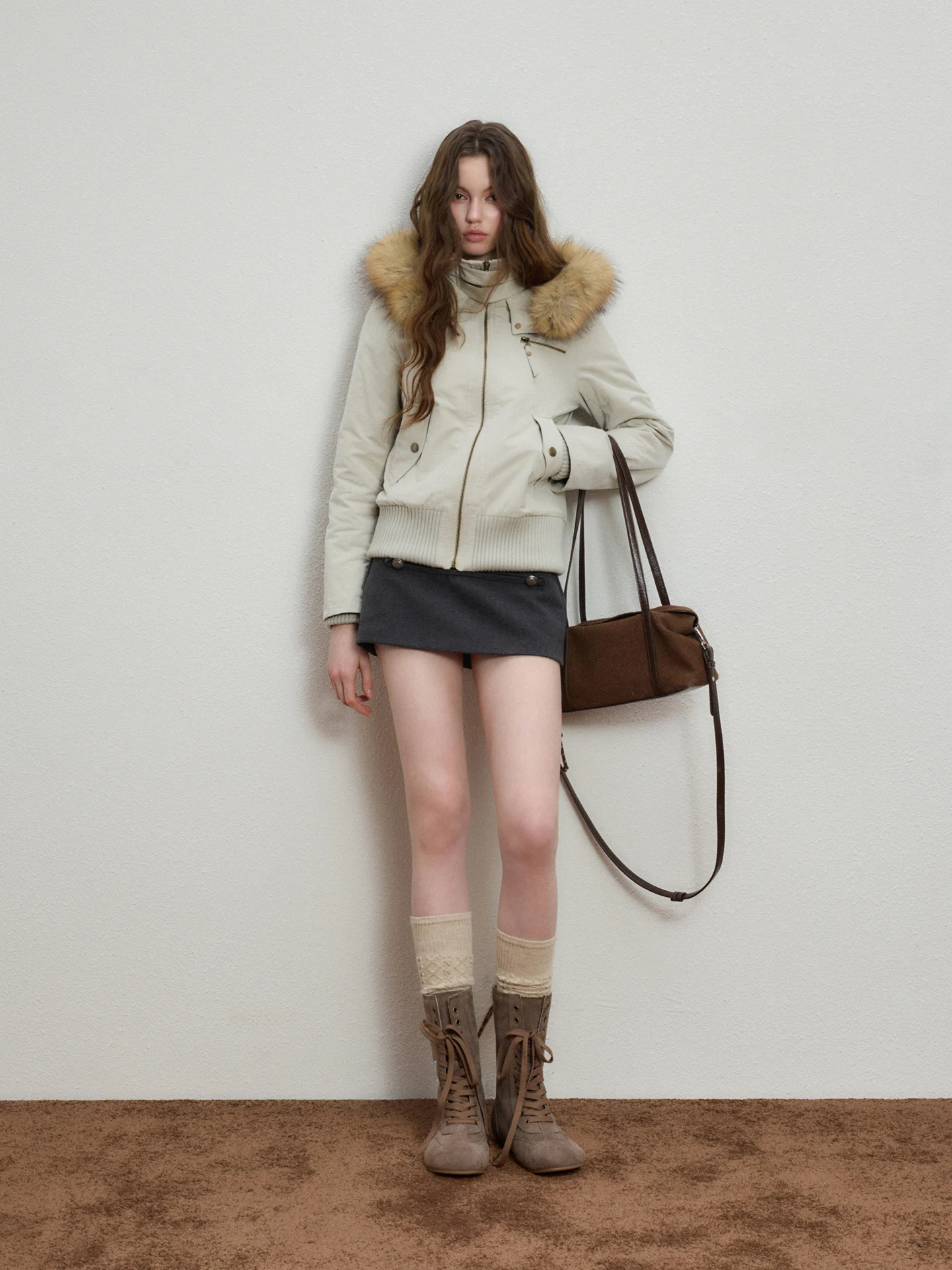 Luamoss Millennium Sle Retro Workwear Coat Women's Winter Thiened Warm Loose Slim Cotton Jaet with Fur Collar
Luamoss Millennium Sle Retro Workwear Coat Women's Winter Thiened Warm Loose Slim Cotton Jaet with Fur Collar