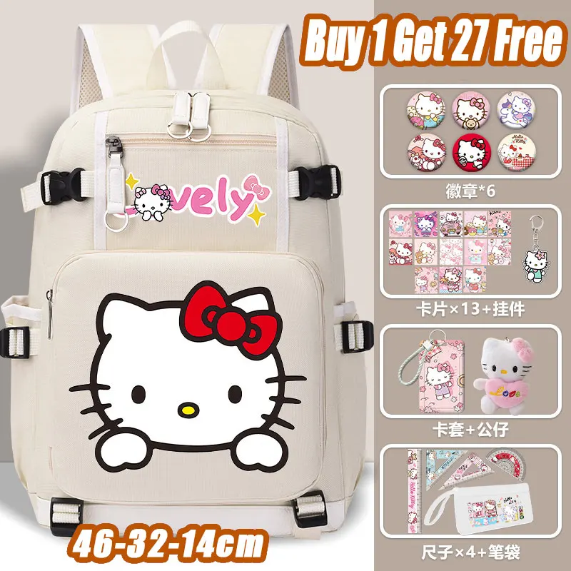Рюкзак Hello Kitty, новый рюкзак Sanrio для девочек, нейлоновый материал, защита от гребня, большой вместительный школьный рюкзак 1-6 класса
Рюкзак Hello Kitty, новый рюкзак Sanrio для девочек, нейлоновый материал, защита от гребня, большой вместительный школьный рюкзак 1-6 класса